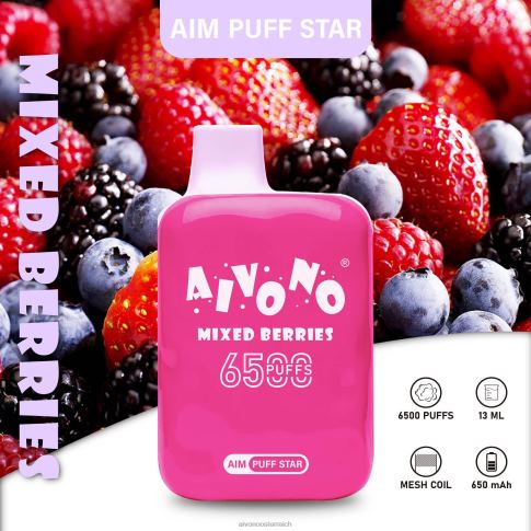 Aivono AIM PUFF STAR 6500 gemischte Beeren N8240290 | Aivono Austria